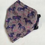 Face Mask- Purple Ponies