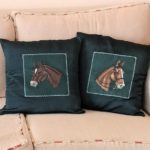 Portraits-C (Green)-Cushion Covers